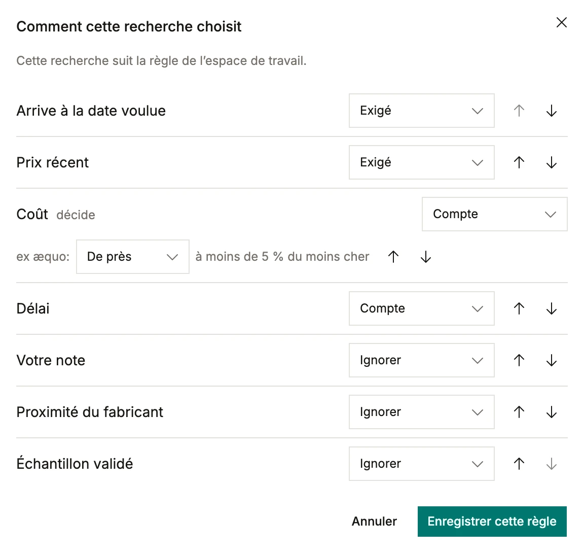 La règle fournisseur dans BatchDash: l'arrivée et un prix frais marqués obligatoires, le coût qui tranche, les écarts sous cinq pour cent qui vont au délai, et le reste ignoré.