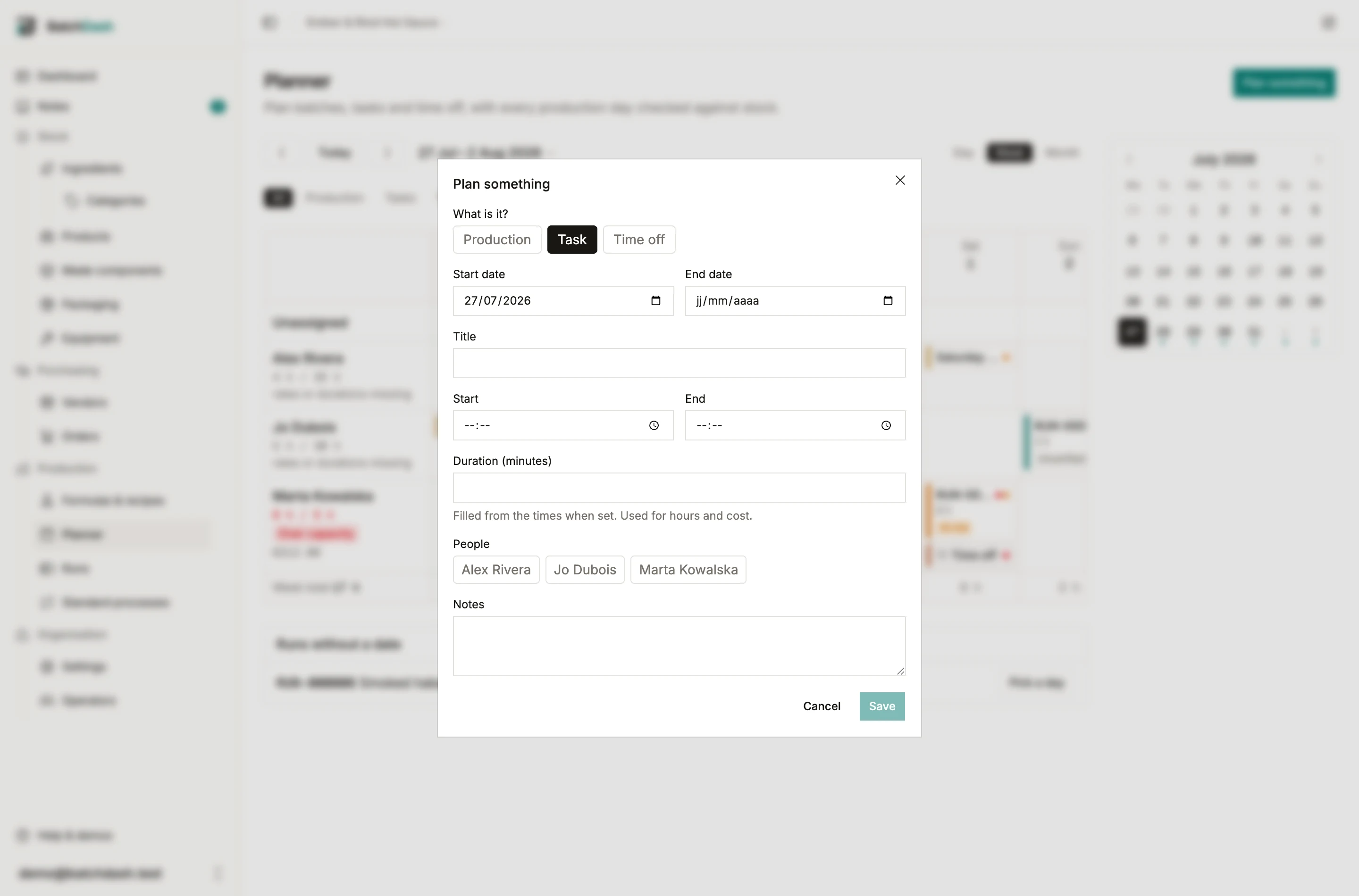 The entry editor